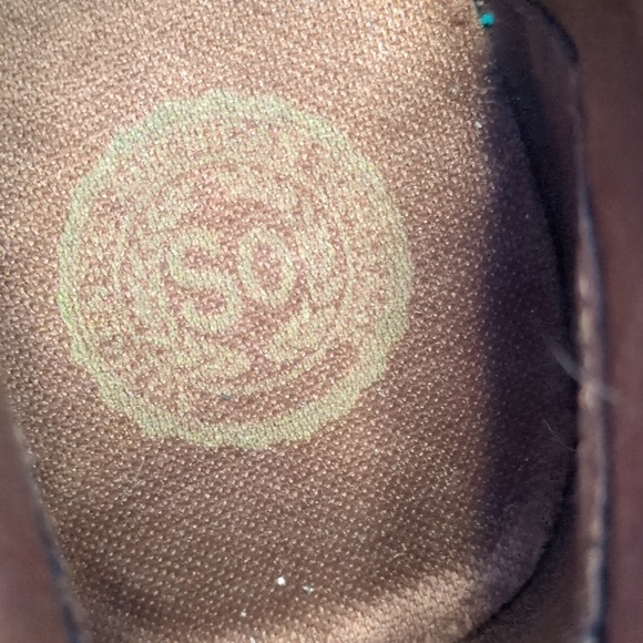 SO Shoes Womens Brown 8 Lace Up Work Boots Side Zip Sweater Collar Hiking - Picture 11 of 12